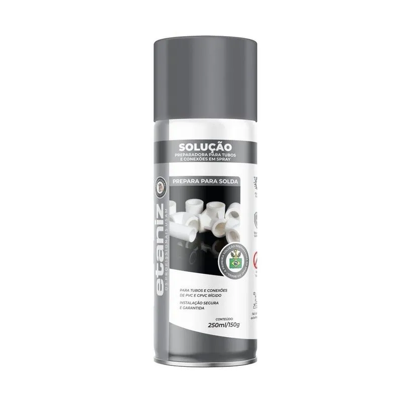 Solução Preparatória Spray Etaniz Para Tubos E Conexões 250ml/150ml