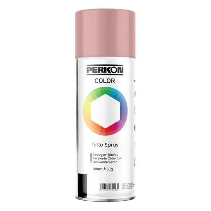 Tinta Spray Uso Geral 300ml Rosa Perkon