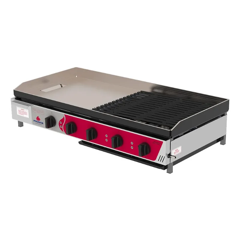 Chapa Char Broiler Grill Esmaltada Conjugada 95cm Industrial Aço Inox A Gás Prcb-2100 Progás P46248
