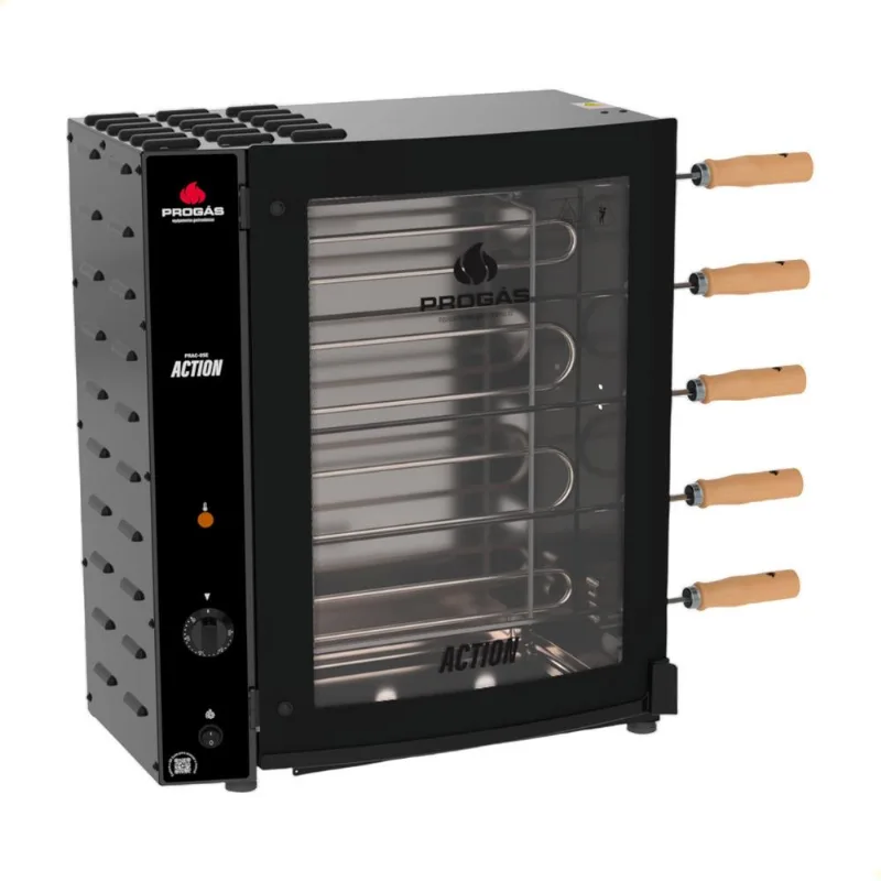 Forno Assador Rotativo Action Elétrico Progás Prac-05e 5 Espetos 127v