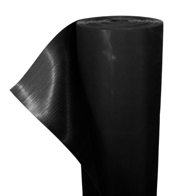 Lençol Piso Borracha Antiderrapante Ripadinho 3mm 1,0m X 7m