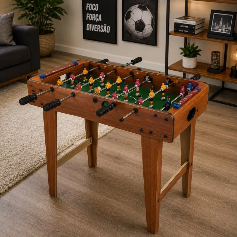 Mesa Infantil 69cm Pebolim Portátil com Pé
