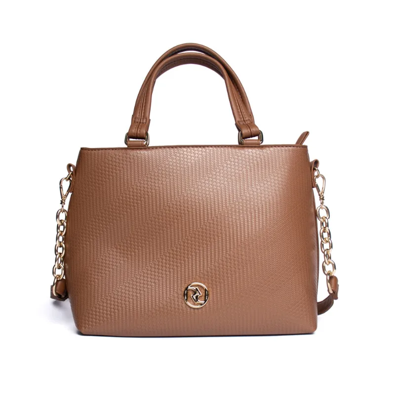 Bolsa Feminina Rafitthy Tiracolo Média Texturizada Café - U