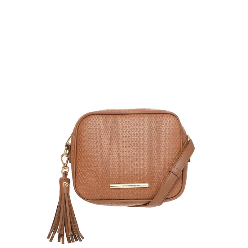 Bolsa Feminina Rafitthy Transversal Pequena Tressê Café - U