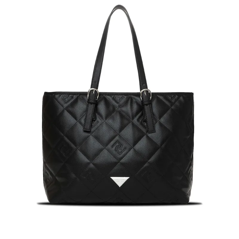 Bolsa Feminina Rafitthy Tiracolo Média Monograma Preta - U