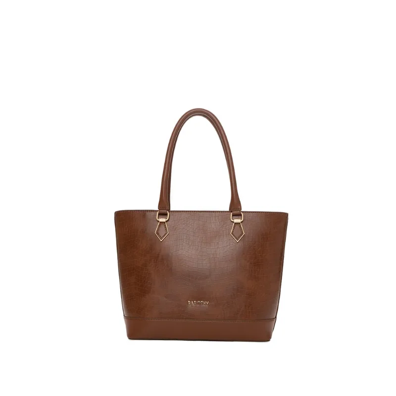 Bolsa Feminina Croco Grande Rafitthy Caramelo - U