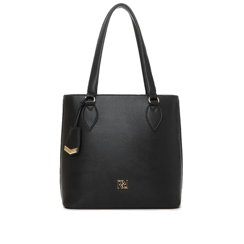 Bolsa Feminina Rafitthy Tiracolo Adereço Chaveiro Preto - U