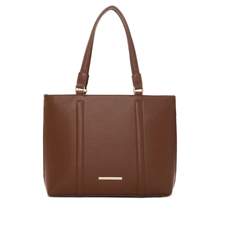 Bolsa Feminina Rafitthy Tiracolo Grande Detalhes Marrom - U