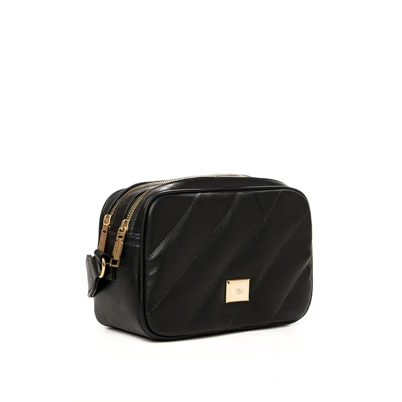 Bolsa Feminina Rafitthy Pequena Transversal Matelassê Preto - U