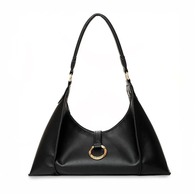 Bolsa Rafitthy Meia Lua Feminina Preto Casual UNICO