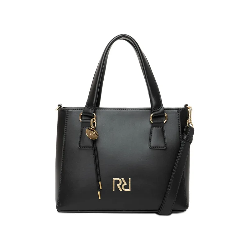 Bolsa Feminina Rafitthy Tote Corrente Dourada Pequena Preto - U