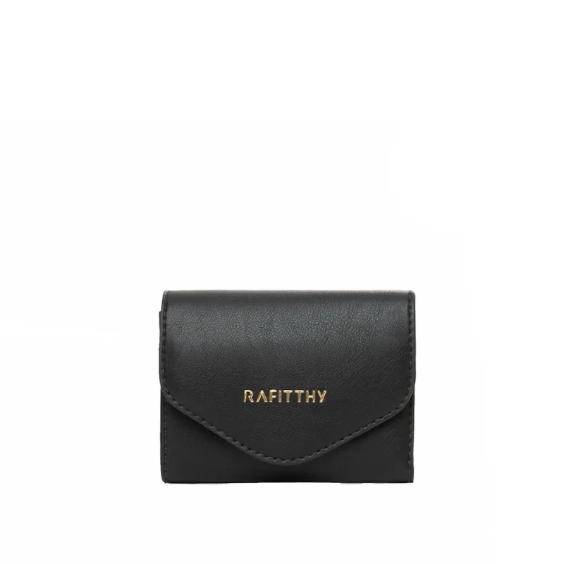 Carteira Feminina Rafitthy Pequena Compartimentos Preto - U