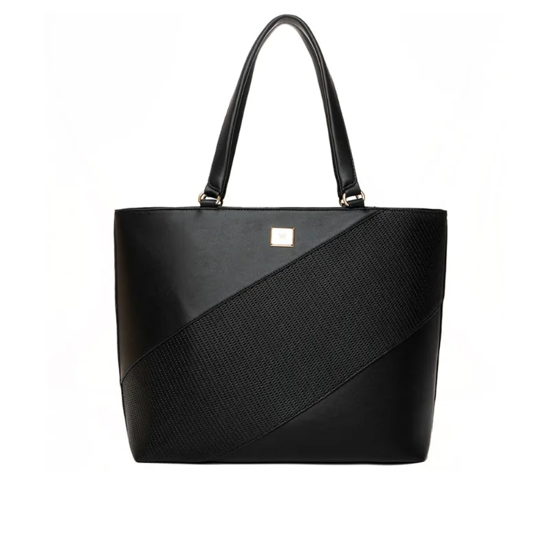 Bolsa Feminina Rafitthy Tote Grande Texturizada Preta - U