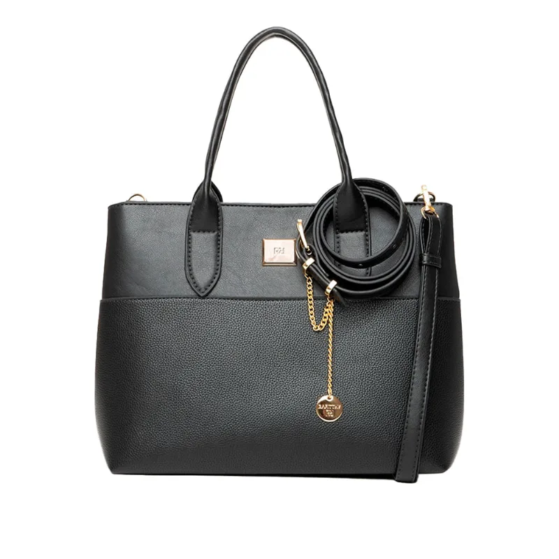 Bolsa Feminina Rafitthy Tote Média Alça Removível Preto - U