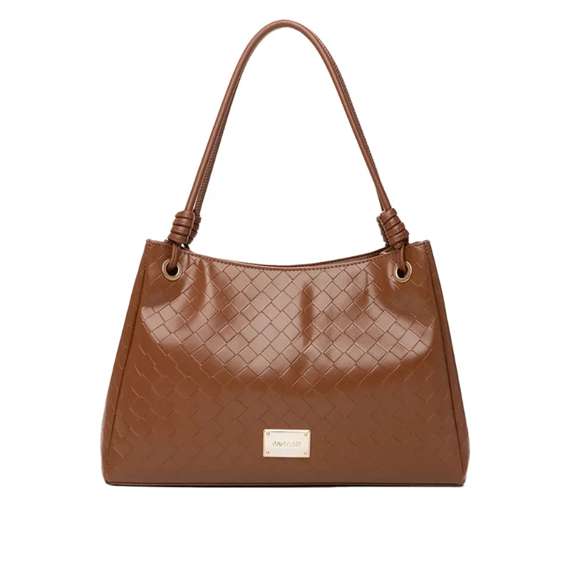 Bolsa Feminina Rafitthy Tote Média Tressê Amarração Caramelo - U