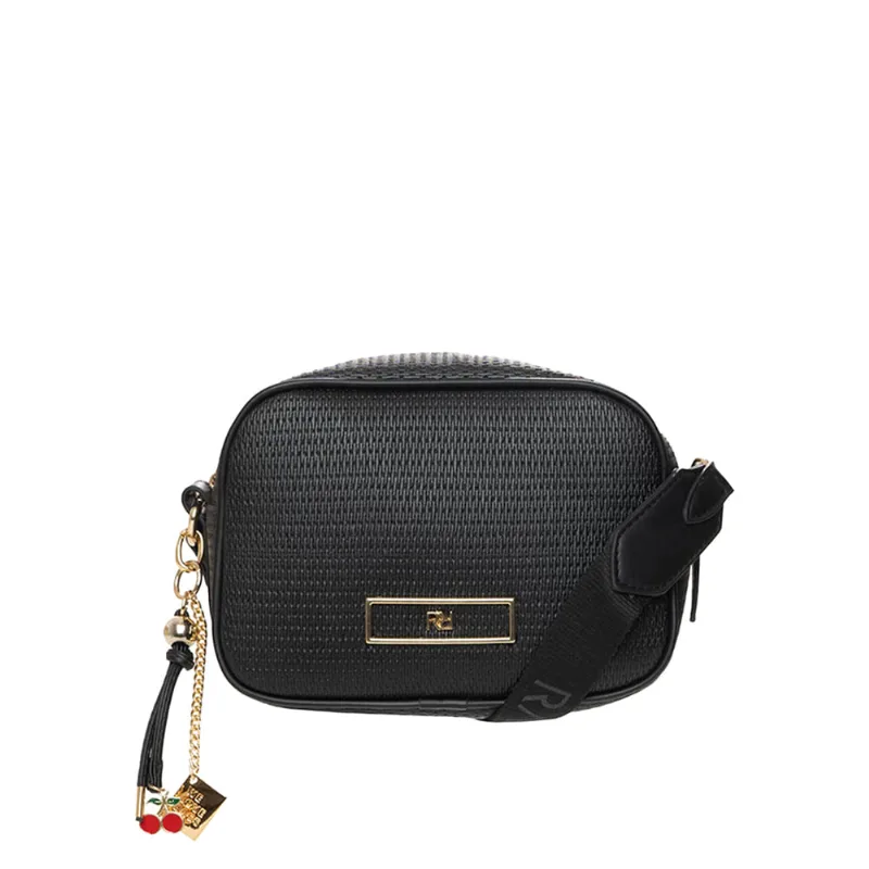 Mini Bolsa Feminina Rafitthy Transversal Texturizada Preta - U