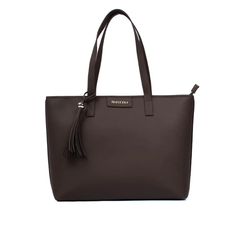 Bolsa Feminina Rafitthy Tiracolo Napa Grande Marrom - U