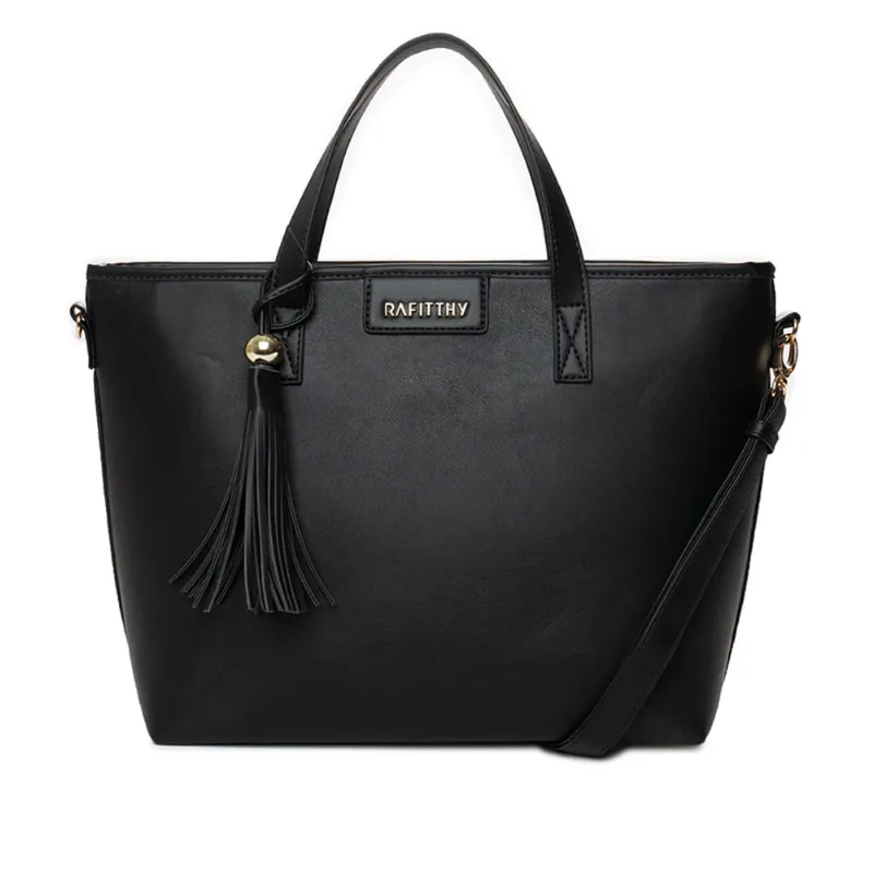 Bolsa Feminina Rafitthy Tote Napa Alça Extra Grande Preto - U