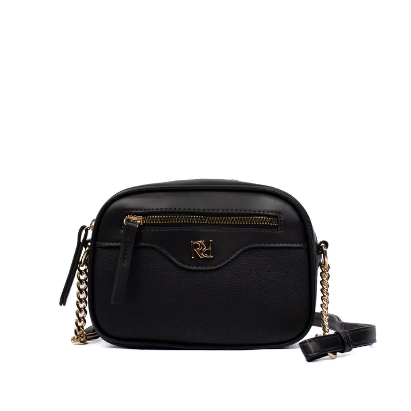 Mini Bolsa Feminina Rafitthy Transversal Corrente Napa Preta - U