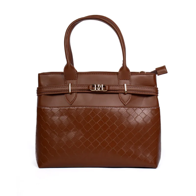 Bolsa Feminina Rafitthy Tote Napa Matelassê Média Marrom - U