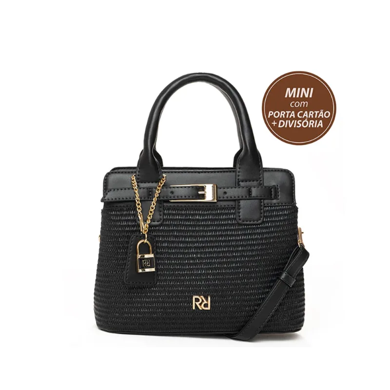 Bolsa Feminina Rafitthy Napa Texturizada Pequena Preto - U