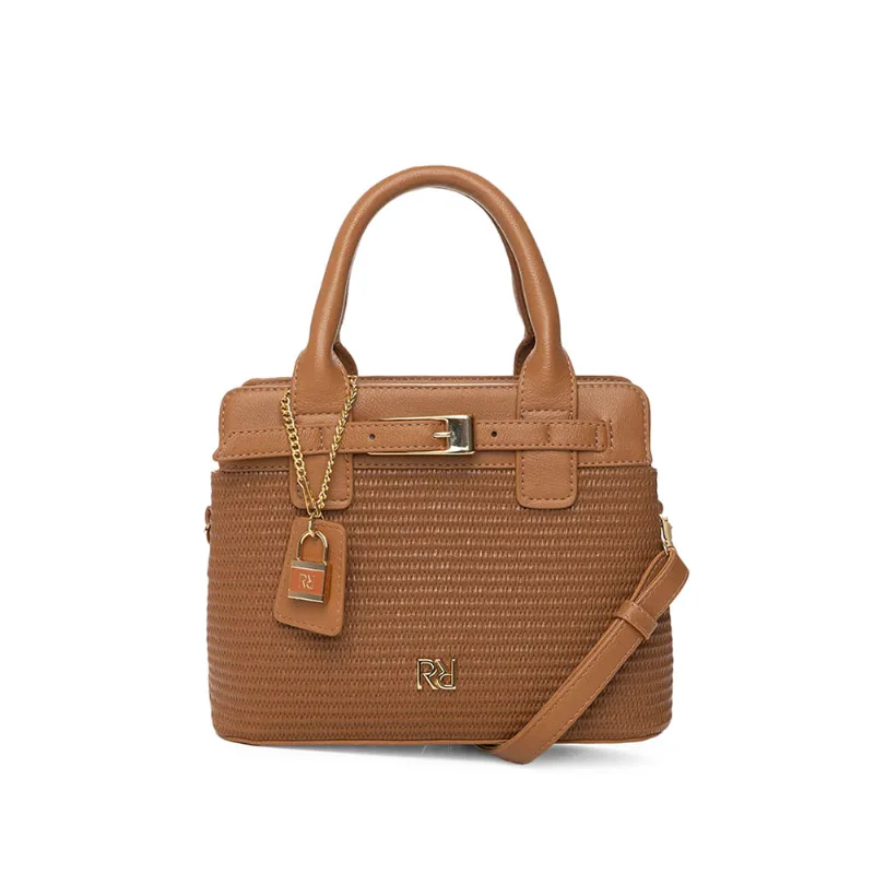 Bolsa Feminina Rafitthy Tote Texturizada Pequena Caramelo - U