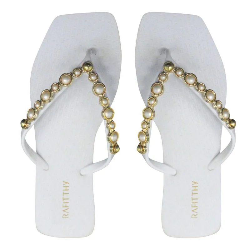 Chinelo Rafitthy Perola Premium Luxo 42 / PEARL-BRANCO