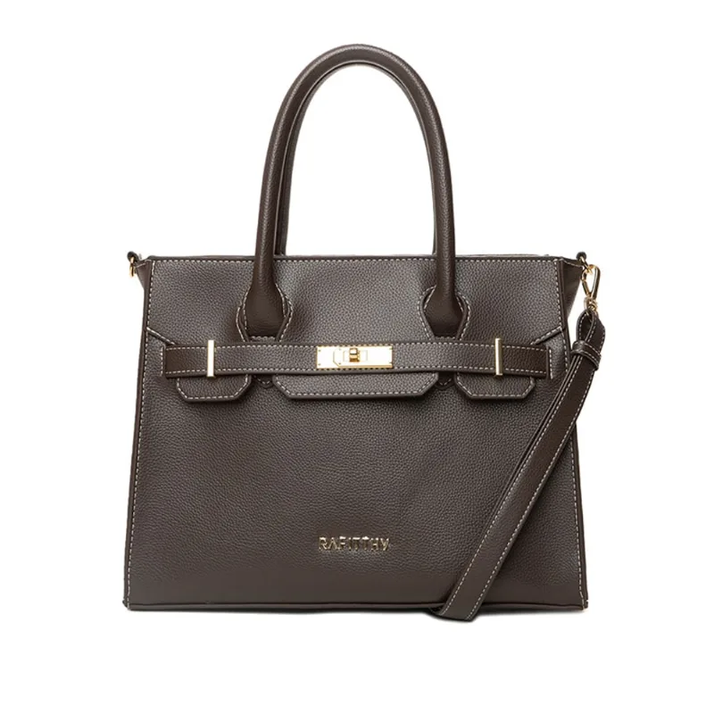 Bolsa Feminina Rafitthy Tiracolo Média Marrom Escuro - U