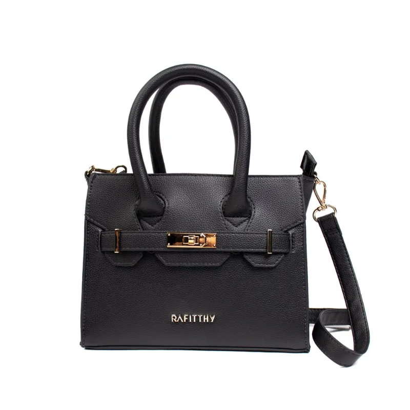 Bolsa Feminina Rafitthy Tote Pequena Preto - U