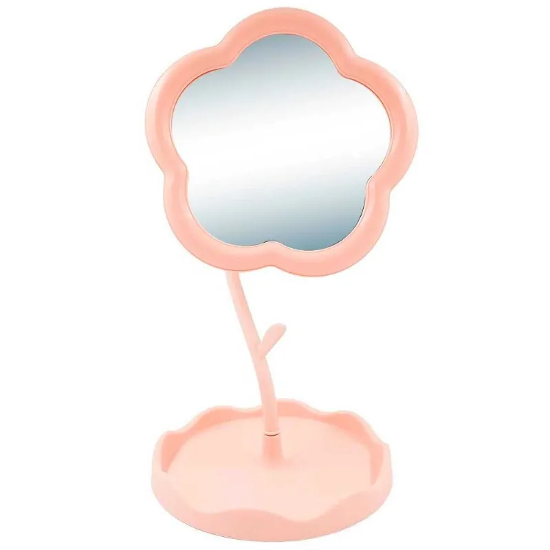 Espelho de Mesa Flor 30cm em Vidro FWB-Rosa