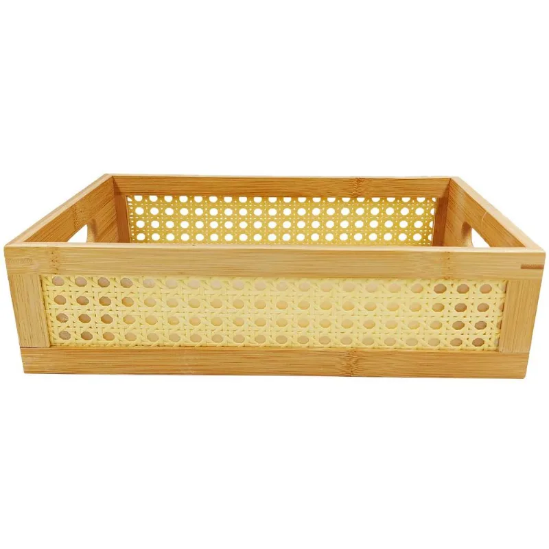 Cesto Multiuso Decorativo 33x22cm em Bambu FWB