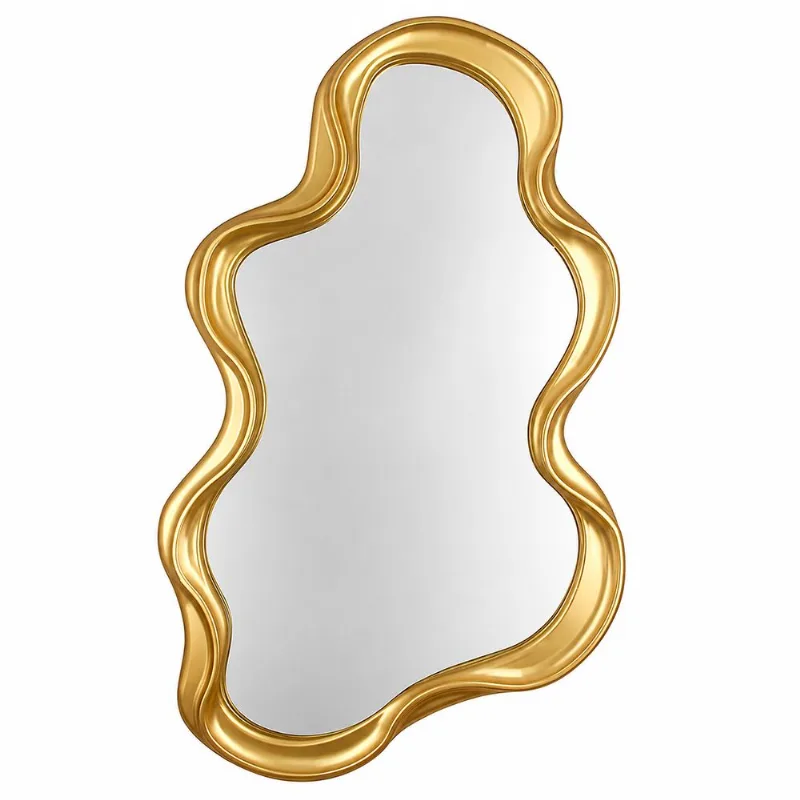 Espelho de Parede Decorativo 59,8x36,8cm em Vidro FWB-Dourado