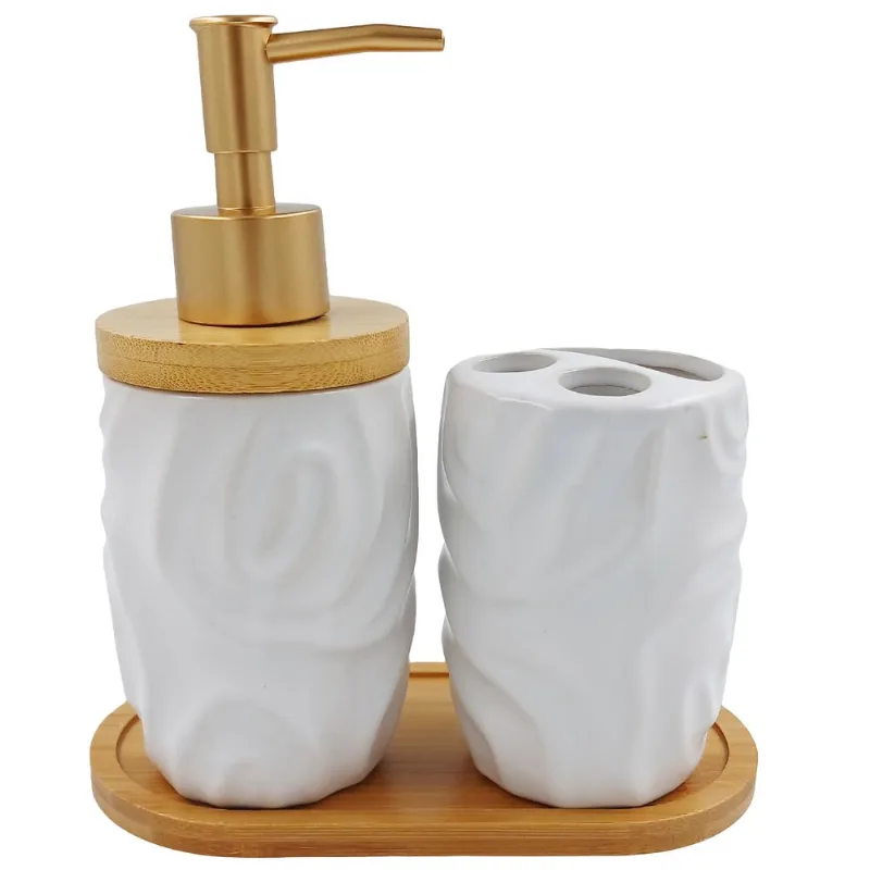 Kit Banheiro 3 Peças em Porcelana FWB-Branco