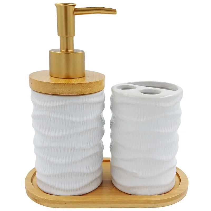 Kit Banheiro 3 Peças em Porcelana FWB-Branco