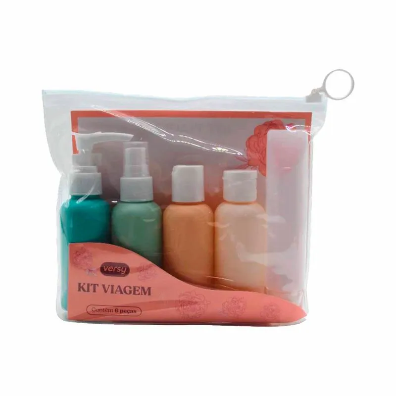 Kit Frascos Viagem Plástico 0951 Versy - 6PCS