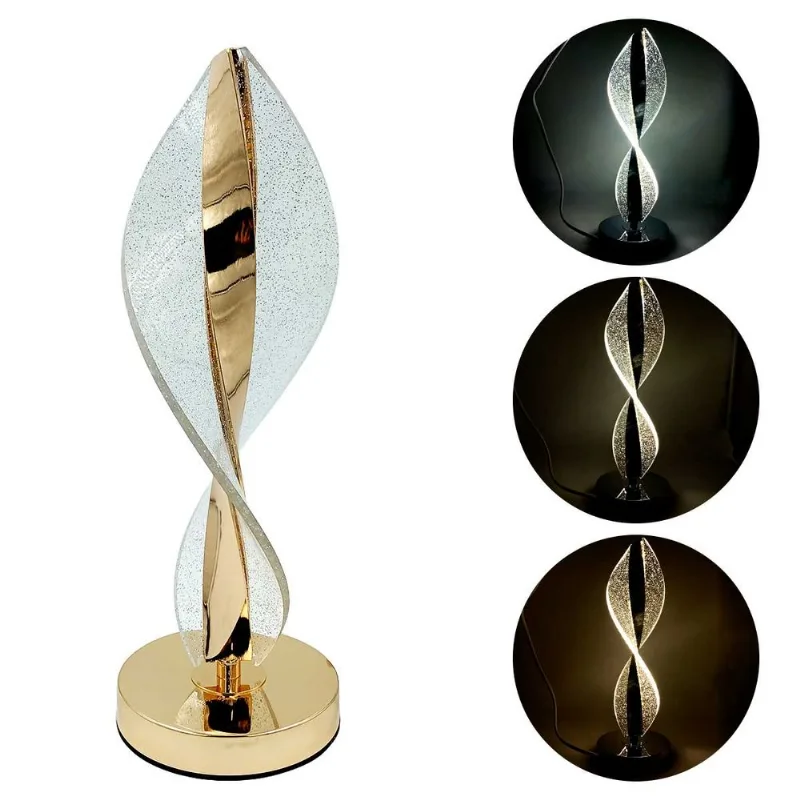 Luminária de Mesa Glitter LED 34cm em Metal FWB-Dourado
