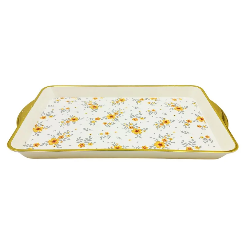 Bandeja Florida Retangular 32x20,3cm em Plástico FWB