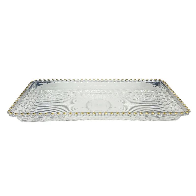 Bandeja Retangular Decorativa 37x19,5cm em Plástico FWB
