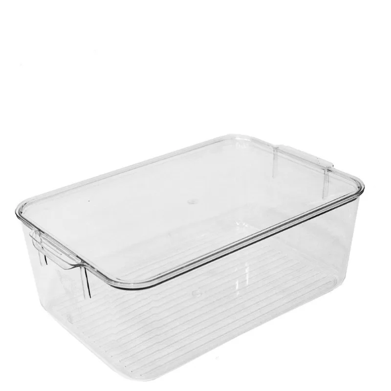 Organizador De Geladeira Plástico Com Tampa E Alça 27x18cm