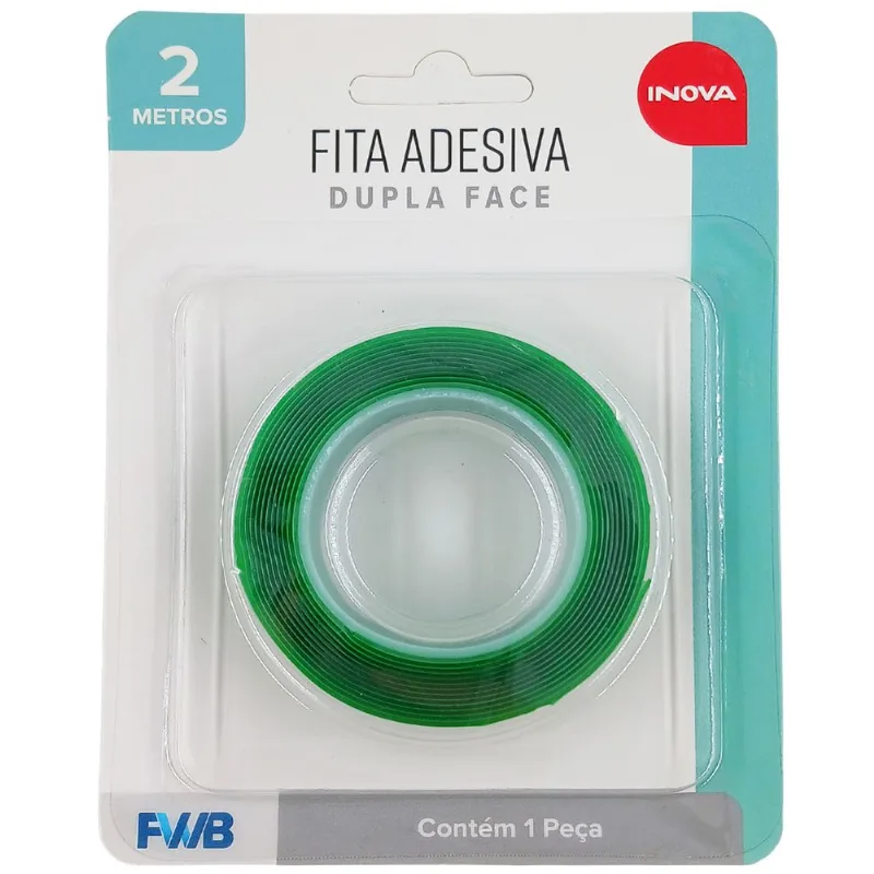 Fita Dupla Face 2Mx1,8cm em Plástico FWB