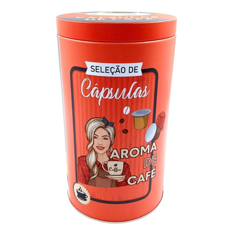 Lata Retro Porta Condimento 10x10cm em Metal FWB-Modelo 1