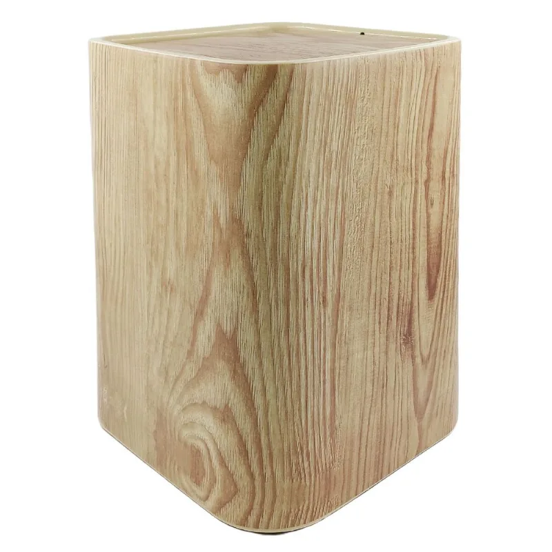 Lixeira Marmorizada Basculante 2 Peças 26x20cm em Plástico FWB-Bege