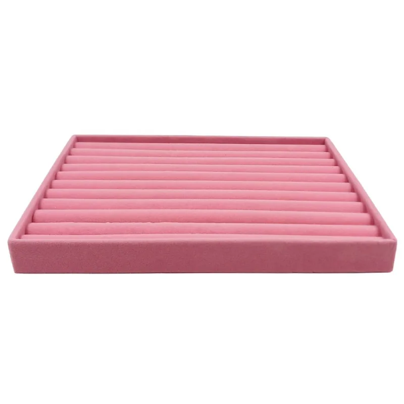 Porta Joias C/ Divisórias 24x18x2,5cm em Flanela FWB-Rosa