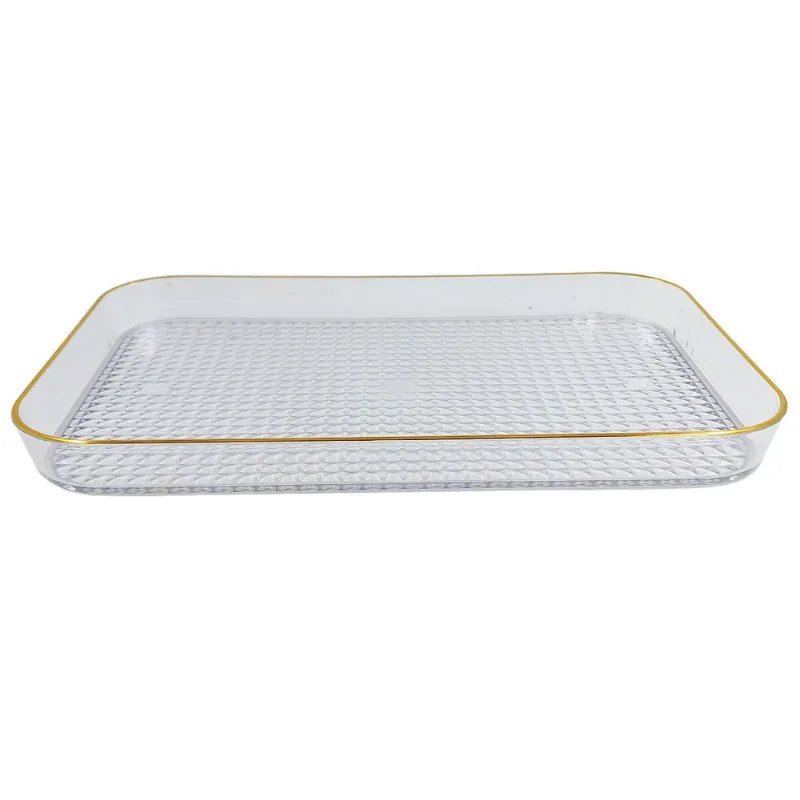 Bandeja Retangular Facile 30x2cm em Plástico FWB