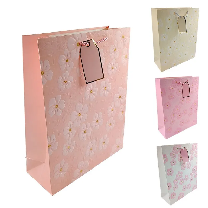 Sacola P/ Presente Flor 30x41,5x21cm em Papel FWB