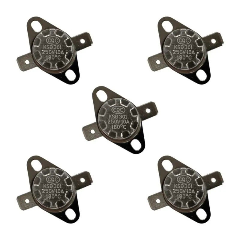 5x Termostato Cerâmica Ksd301 180 Graus 10a 250v N/ Fechado