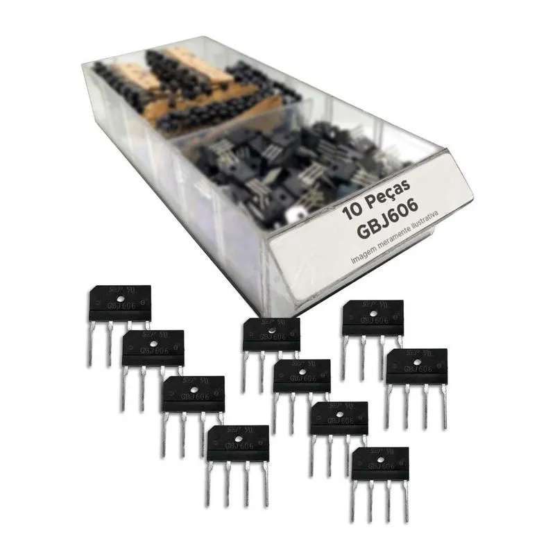 10x Diodo Ponte Gbj-606 Gbj606 Gbj 066 - 600v - 6a