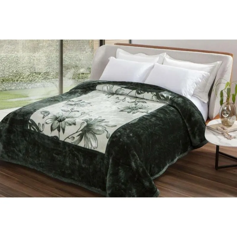 Cobertor Casal Raschel Plus Balada Verde Jolitex