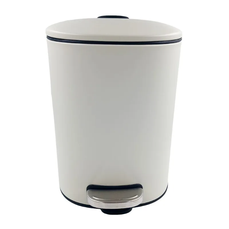 Lixeira Steel Bege 5L em Metal Jolitex