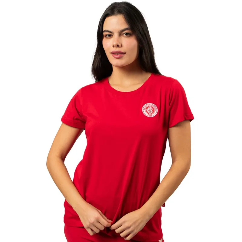 Camiseta Feminina Internacional Baby Look Esportiva Colorado G / Vermelho